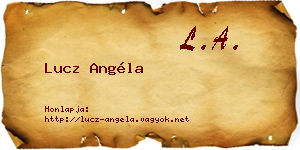 Lucz Angéla névjegykártya